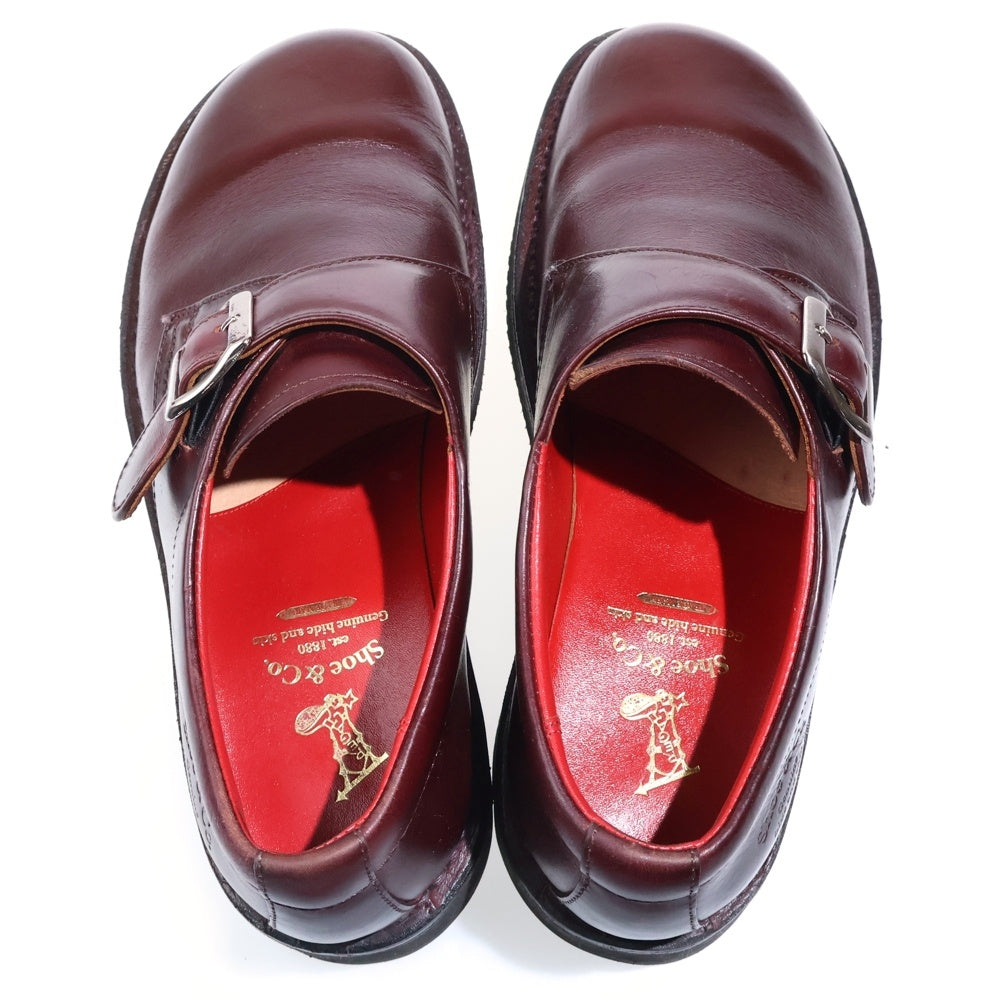 AUTHENTIC SHOE & Co.(オーセンティック シューアンドコー) ノマド モンクストラップ レザーシューズ レディース レッド 807S