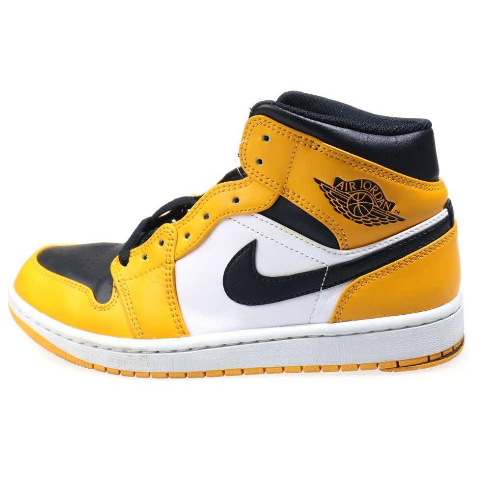 NIKE(ナイキ) AIR JORDAN 1 MID TAXI エアジョーダン1 ミッド タクシー ミッドカットスニーカー ブラック/イエロー US7.5/25.5cm 554724-701