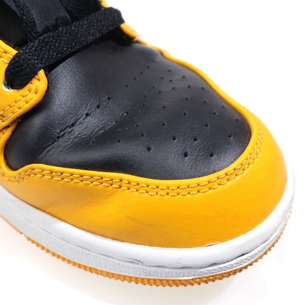 NIKE(ナイキ) AIR JORDAN 1 MID TAXI エアジョーダン1 ミッド タクシー ミッドカットスニーカー ブラック/イエロー US7.5/25.5cm 554724-701