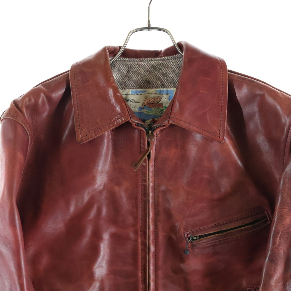 AERO LEATHER(エアロレザー) ホースハイド シングルライダース レザージャケット ブラウン