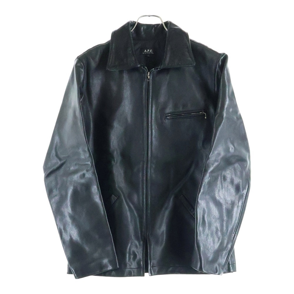 A.P.C(アーペーセー) ホースハイド シングルライダース レザージャケット ブラック