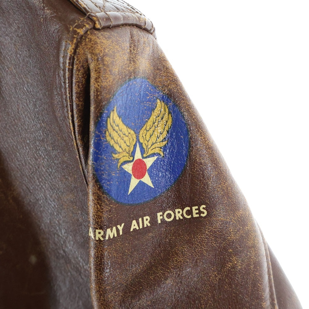 THE REAL McCOY'S(ザリアルマッコイ) A-2 レザー フライトジャケット ブラウン