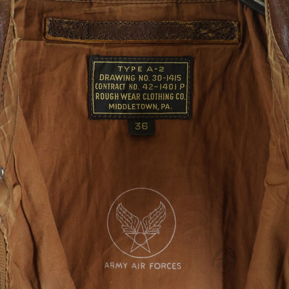 THE REAL McCOY'S(ザリアルマッコイ) A-2 レザー フライトジャケット ブラウン