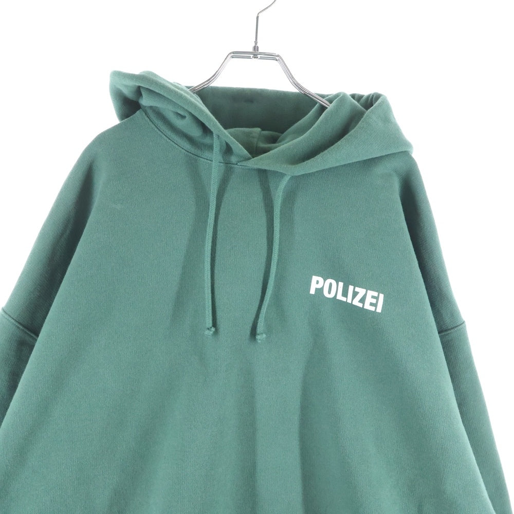 VETEMENTS(ヴェトモン) 24AW POLIZEI PRINT GREEN HOODIE ポリツァイ プリント フーデットパーカー グリーン UA65HD420G