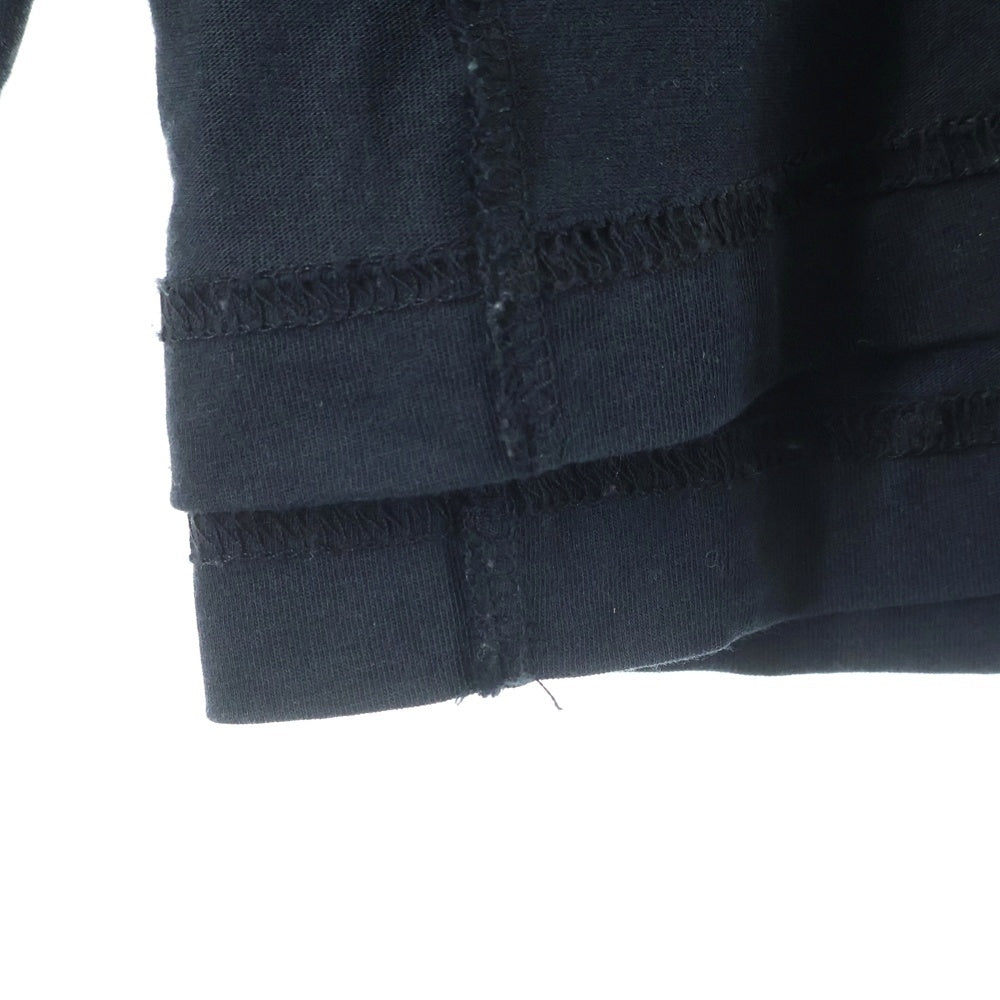 VETEMENTS(ヴェトモン) 24AW BRAINPOWER INSIDE-OUT LAYERED LONGSLEEVE T-SHIRT ブレインパワー インサイドアウト レイヤード ロングスリーブ Tシャツ カットソー ブラック UA65LS230B