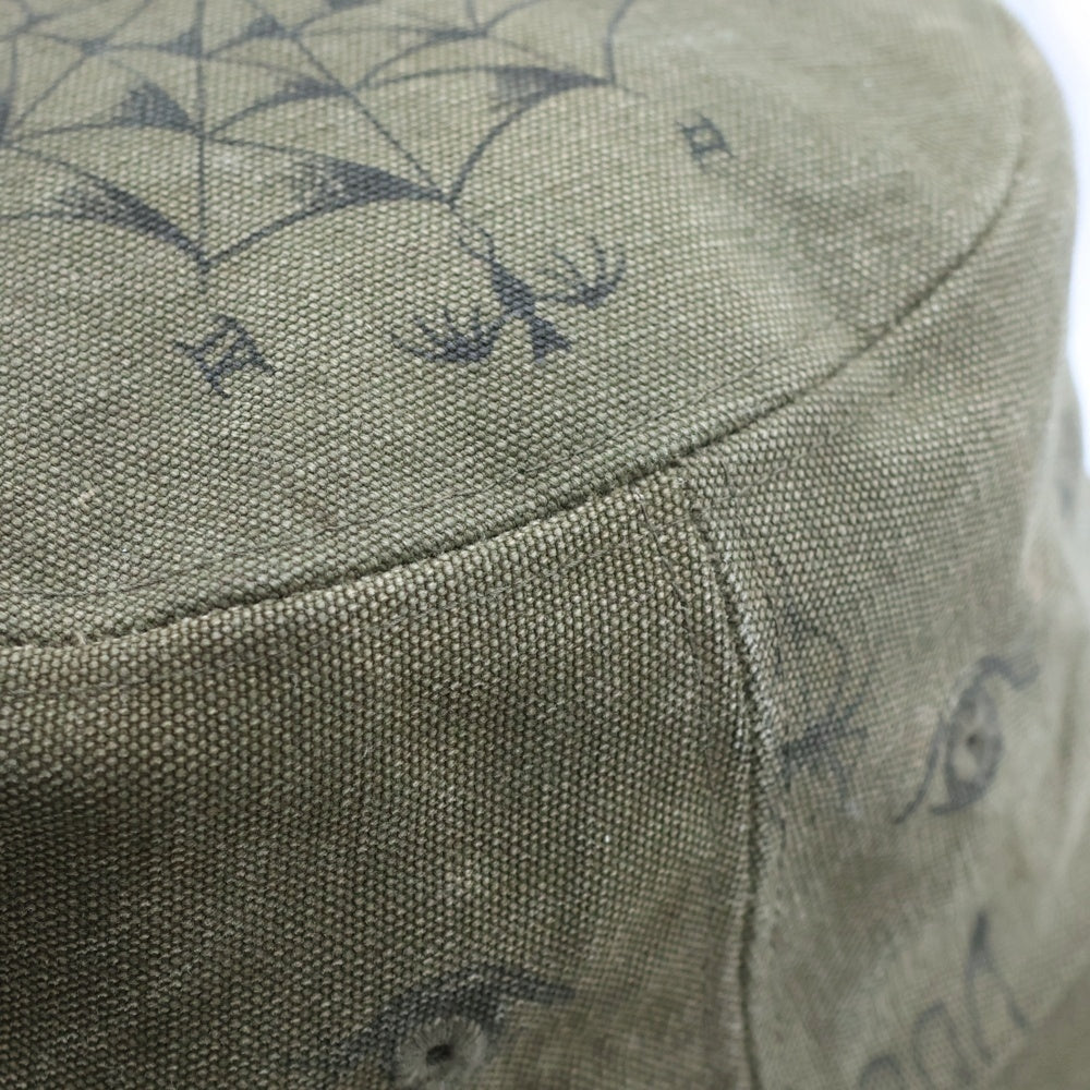 READY MADE(レディメイド) ×DR.WOO BUCKET HAT TATOO ドクターウー タトゥーバケットハット ドクターウー カーキ REDW-CO-KH-00-00-03