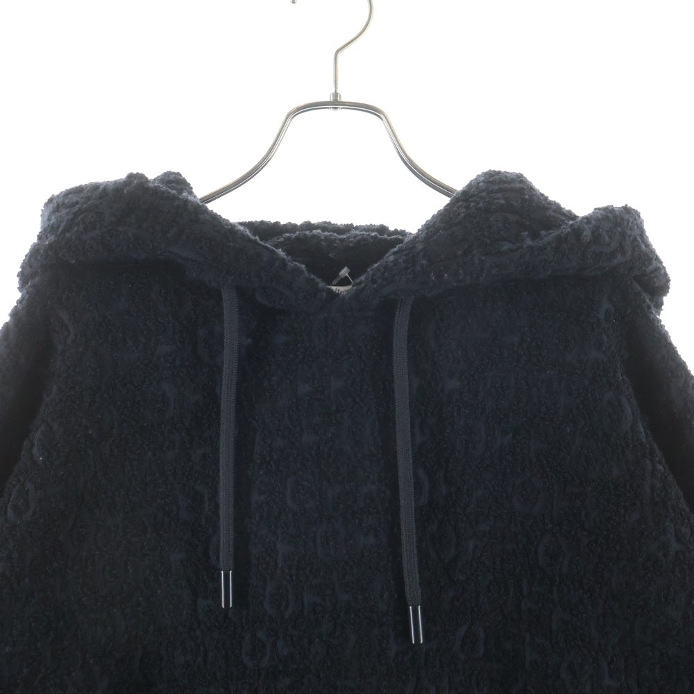 OFF-WHITE(オフホワイト) 23AW ALL-OVER PATTERNED DRAWSTRING HOODIE オールオーバー ドローストレング フーデットスウェットトパーカー ブラック OMBB118F23FAB001