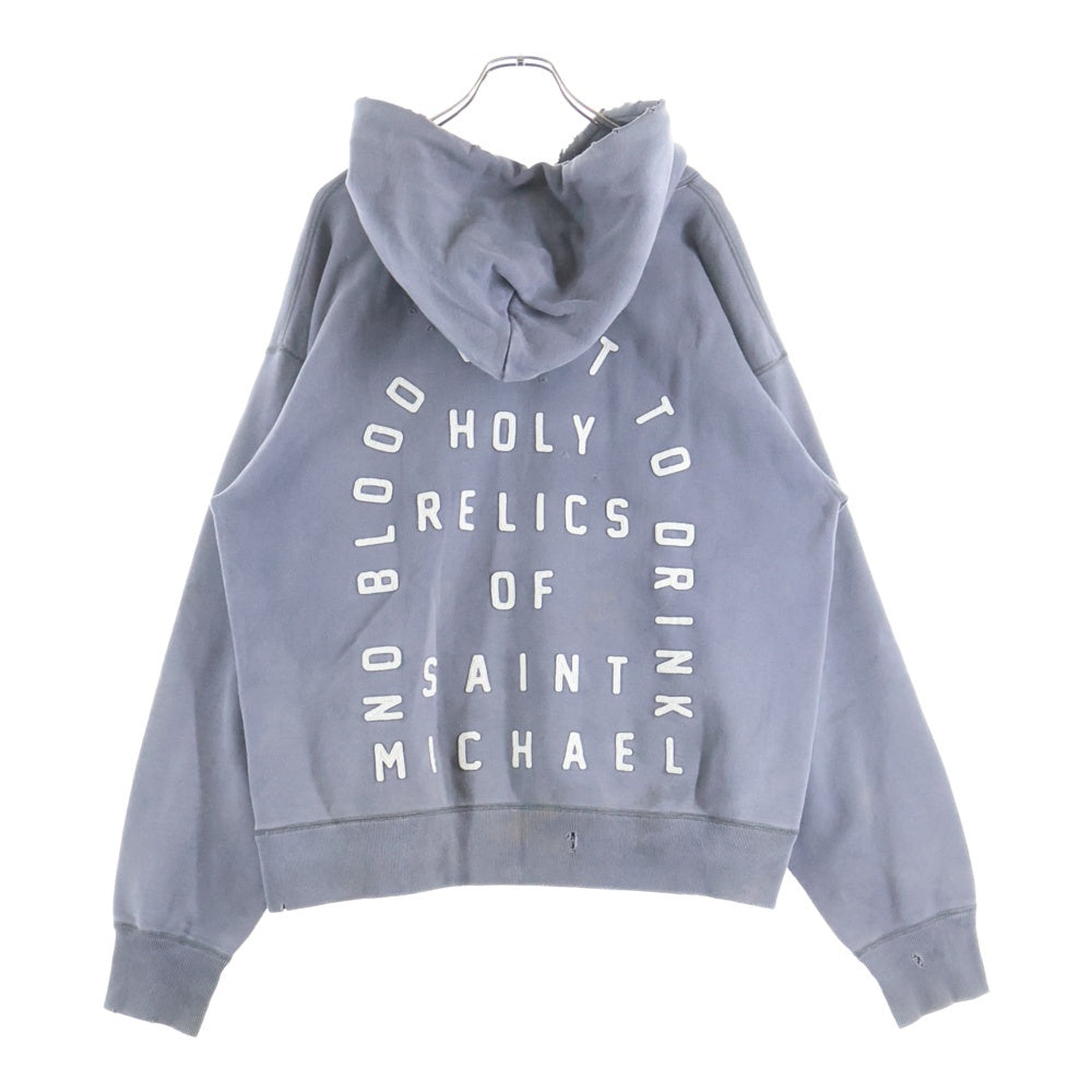 SAINT MICHAEL(セントマイケル) 21SS HOLY RELICS HOODIE ホーリー レリックス プルオーバースウェットパーカー フーディー チャコールグレー SM-S21-0000-019