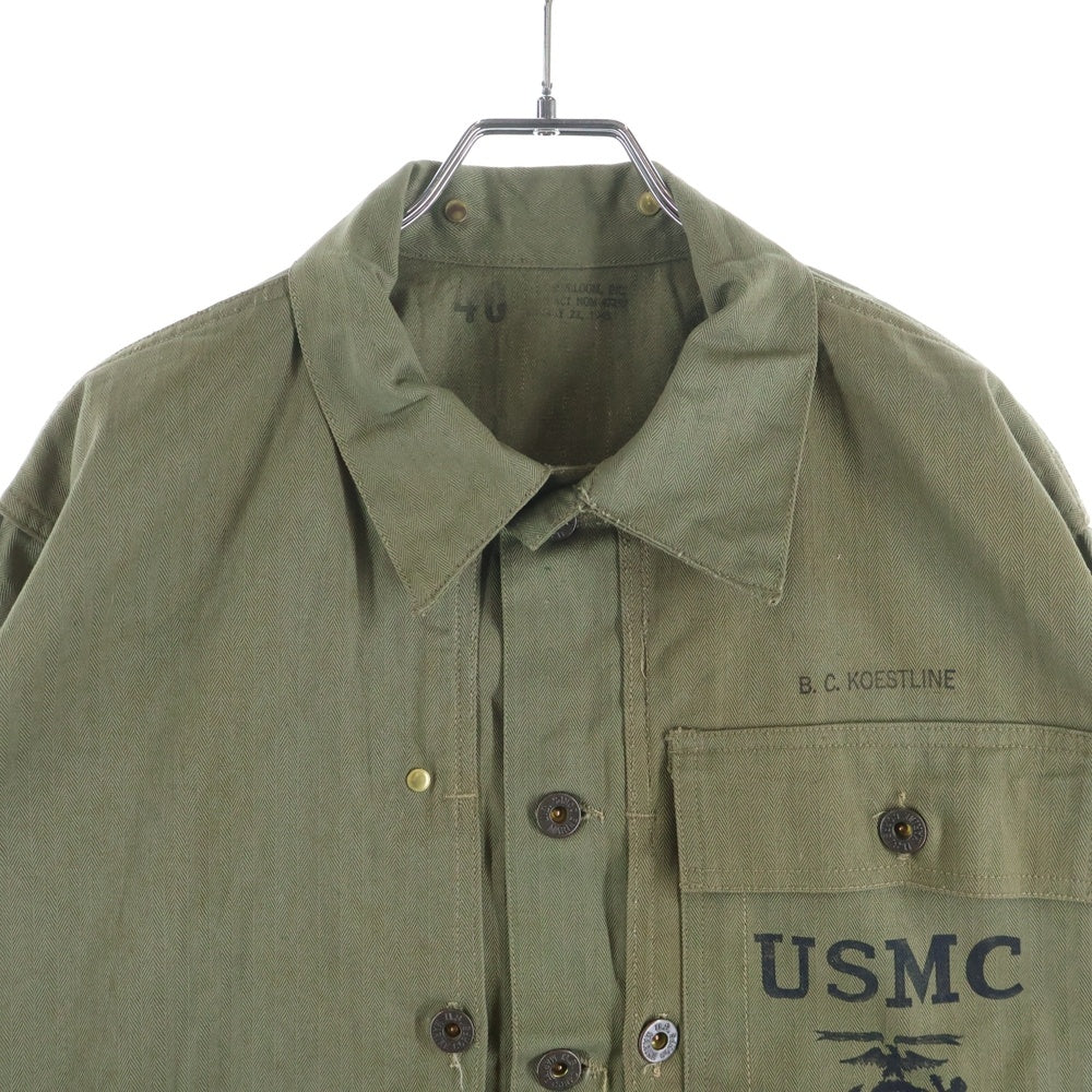 VINTAGE(ヴィンテージ) 40S VINTAGE P-44 HBT USMC ヴィンテージ ミリタリー ユーティリティジャケット カバーオール カーキ