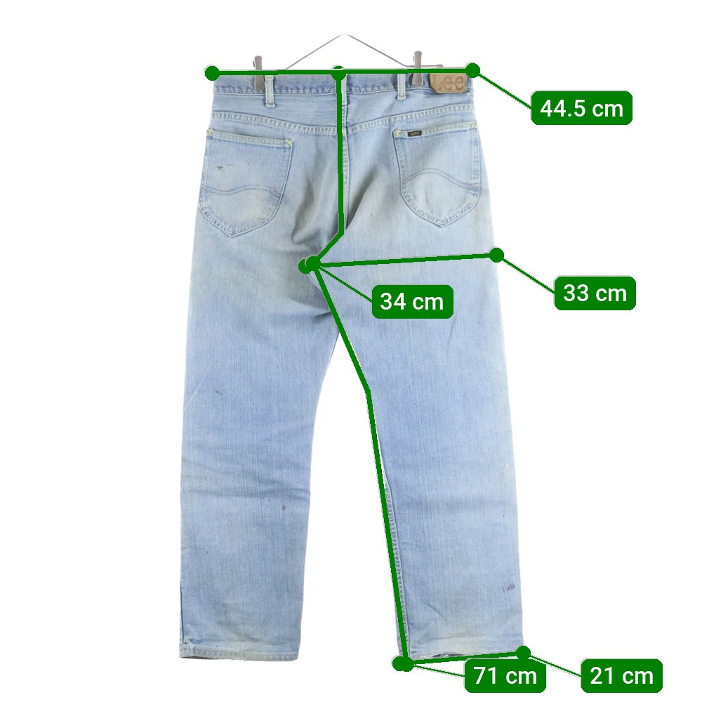 LEE(リー) 70S VINTAGE 101Z ボタン裏刻印13 MR付き黒タグ USA製 レザーパッチ ストレートデニムパンツ ジーンズ インディゴ