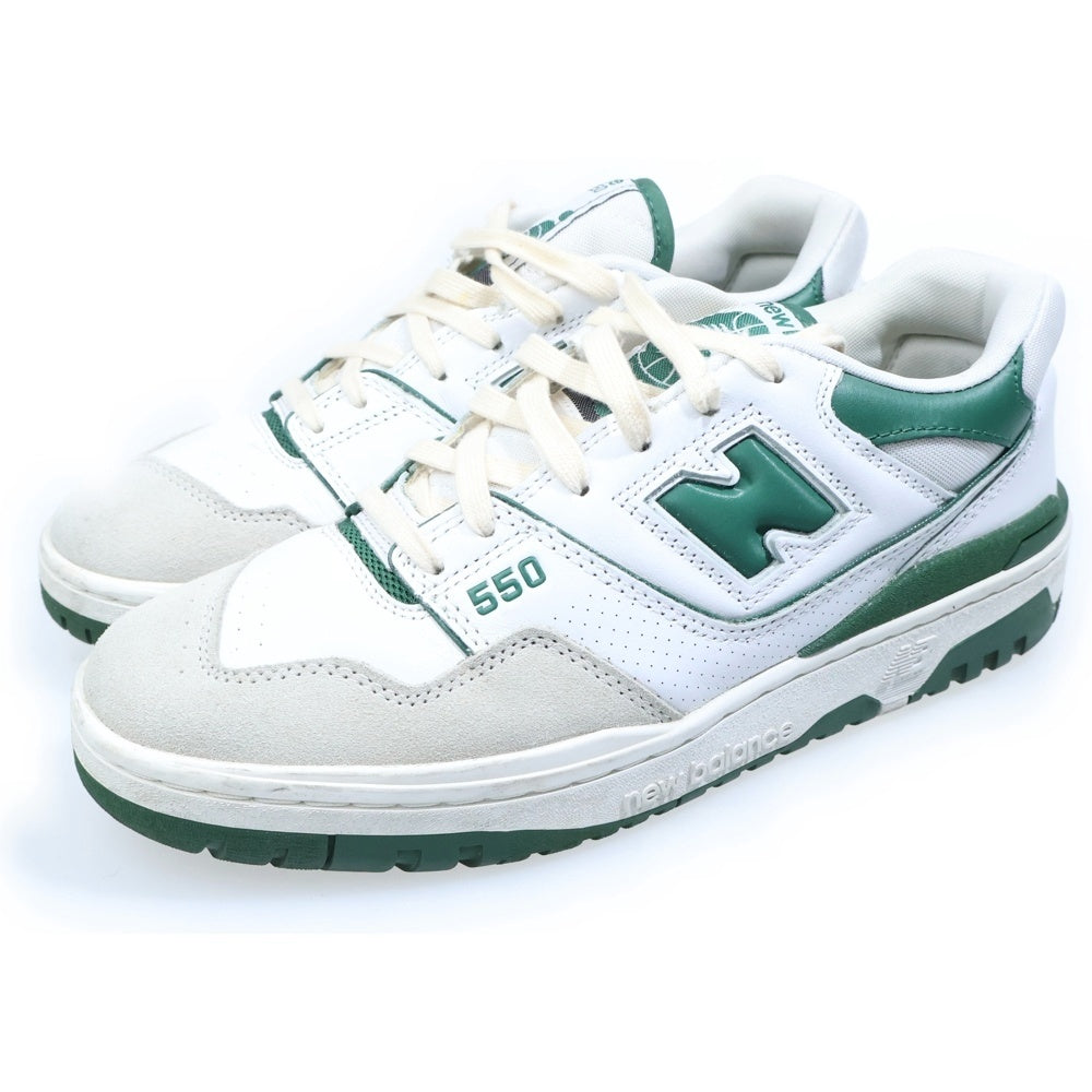 New Balance(ニューバランス) BB550WT1 ローカットスニーカー ホワイト/グリーン US9/27cm