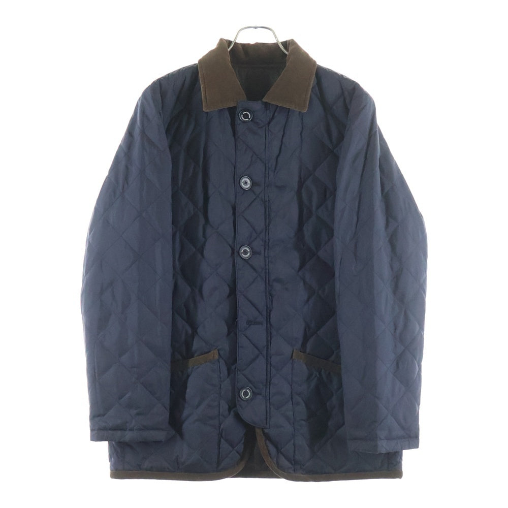 MACKINTOSH PHILOSOPHY(マッキントッシュフィロソフィー) 襟コーデュロイ キルティング リバーシブル中綿ジャケット ネイビー/ブラウン H1F19-601-29