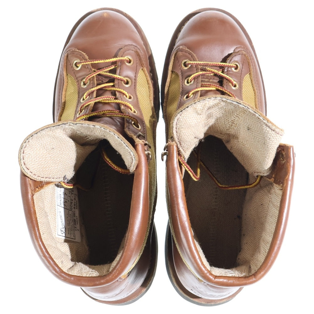 DANNER(ダナー) DANNER LIGHT GORE-TEX ダナーライトゴアテックス キャンバス切替 ハイカット レザー レースアップシューズ ブラウン 30420X
