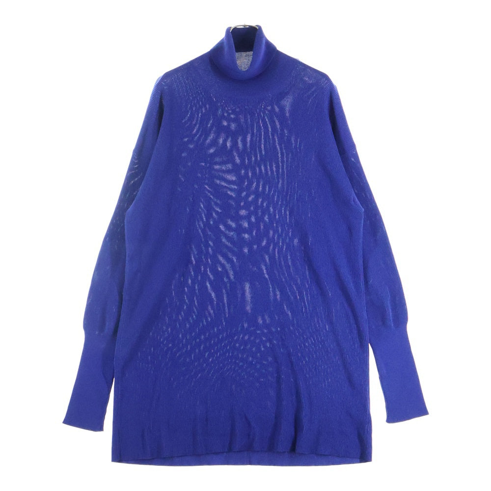 Maison Margiela(メゾンマルジェラ) 18SS エルボーパッチ タートルネックロングセーター ニット ブルー レディース S51HA0793