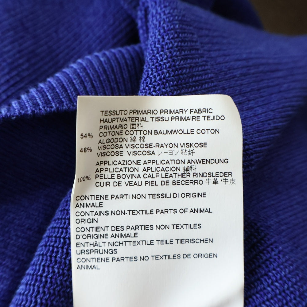 Maison Margiela(メゾンマルジェラ) 18SS エルボーパッチ タートルネックロングセーター ニット ブルー レディース S51HA0793