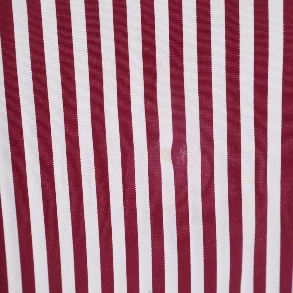 Maison Margiela(メゾンマルジェラ) 19AW ドルマンスリーブ ストライプ ロングスリーブ 長袖 シャツ レッド/ホワイト レディース S51CT0989