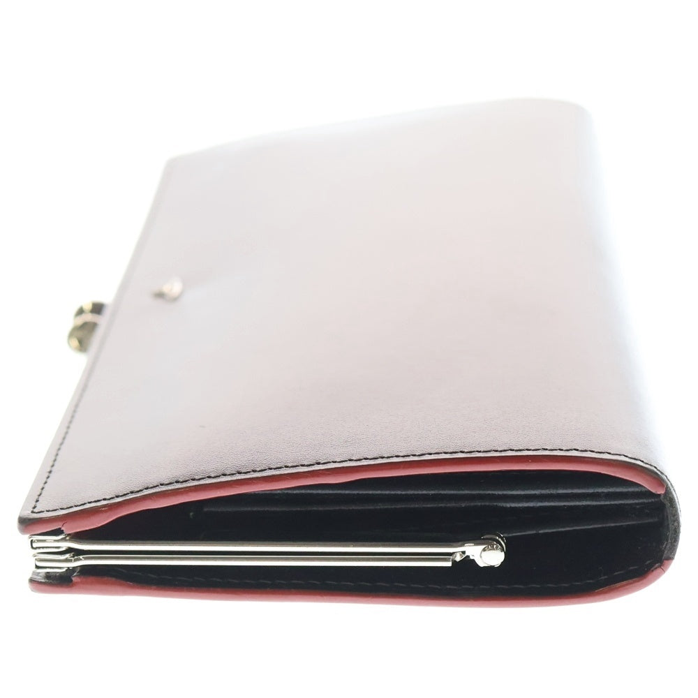 Vivienne Westwood(ヴィヴィアンウエストウッド) オーブ刻印 がま口 レザーウォレット 長財布 ブラック 3118D70