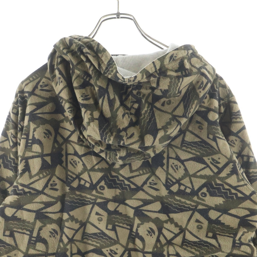 A BATHING APE(アベイシングエイプ) BAPE CAMO 青山限定 ベイプカモ サーマル フルジップフーデッドパーカー スウェット カーキ 1860-115-001