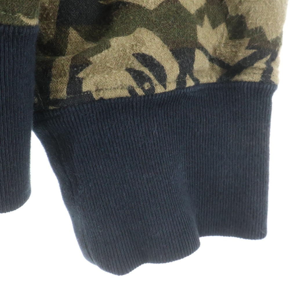 A BATHING APE(アベイシングエイプ) BAPE CAMO 青山限定 ベイプカモ サーマル フルジップフーデッドパーカー スウェット カーキ 1860-115-001