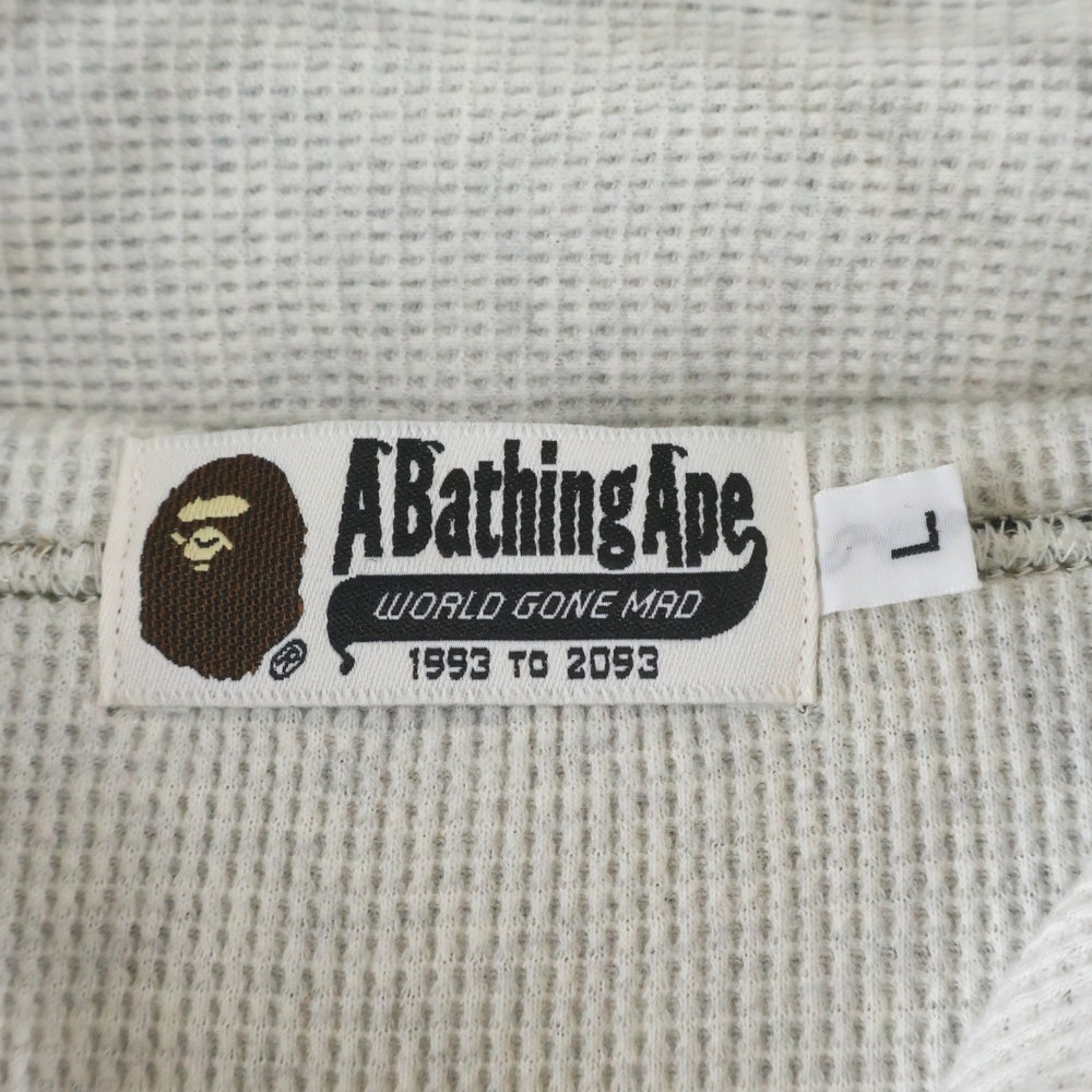 A BATHING APE(アベイシングエイプ) BAPE CAMO 青山限定 ベイプカモ サーマル フルジップフーデッドパーカー スウェット カーキ 1860-115-001