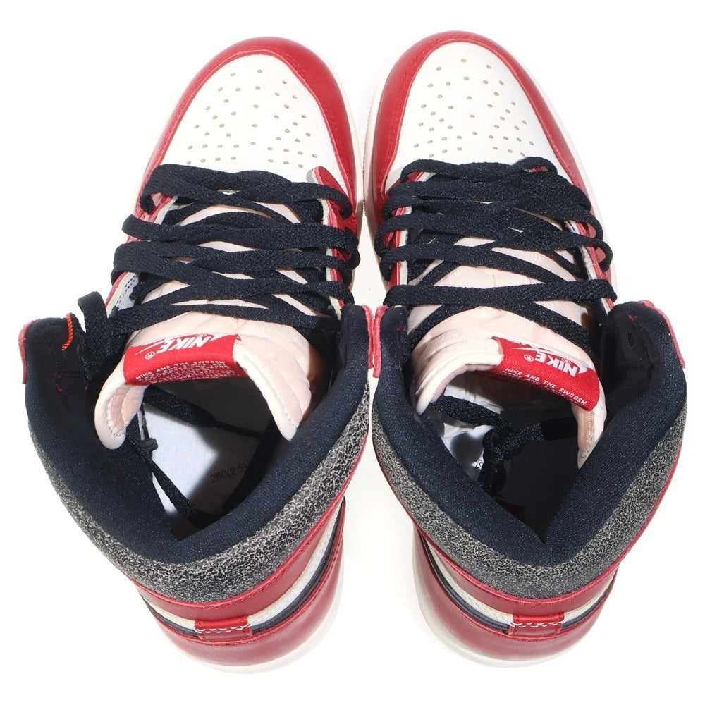 NIKE(ナイキ) AIR JORDAN 1 HIGH OG CHICAGO LOST & FOUND エアジョーダン1 シカゴ ロスト&ファウンド ハイカットスニーカー レッド/ホワイト US8/26cm DZ5485-612