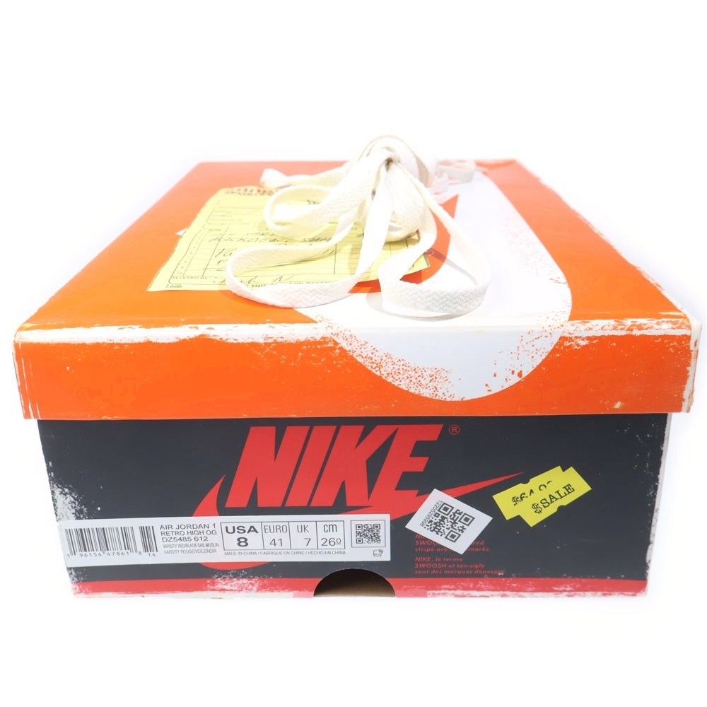 NIKE(ナイキ) AIR JORDAN 1 HIGH OG CHICAGO LOST & FOUND エアジョーダン1 シカゴ ロスト&ファウンド ハイカットスニーカー レッド/ホワイト US8/26cm DZ5485-612