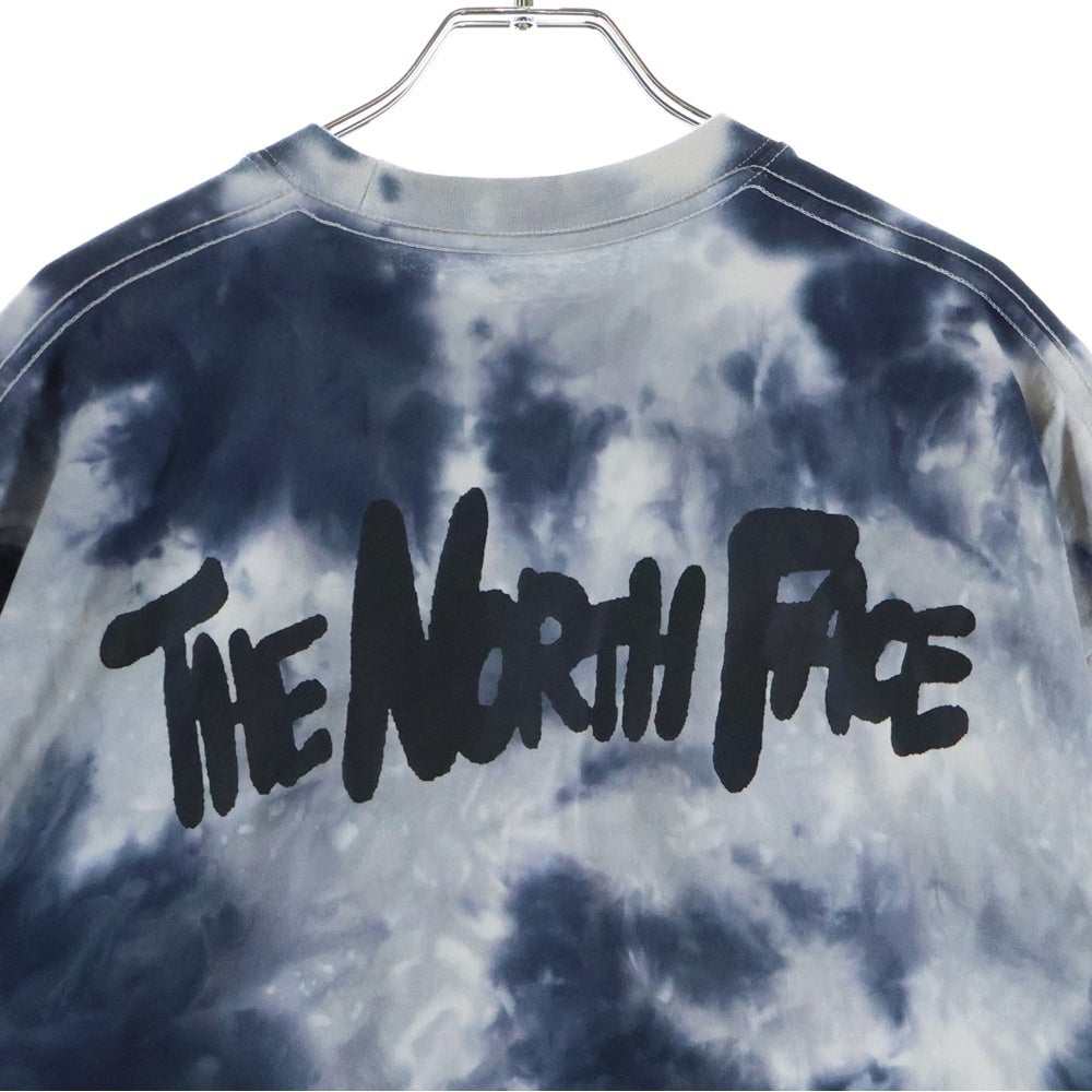 THE NORTH FACE(ザノースフェイス) S/S TIE DYE HANDWRITING TEE タイダイ柄 ハンドライティング クルーネック 半袖Tシャツ カットソー ブルー NT32435