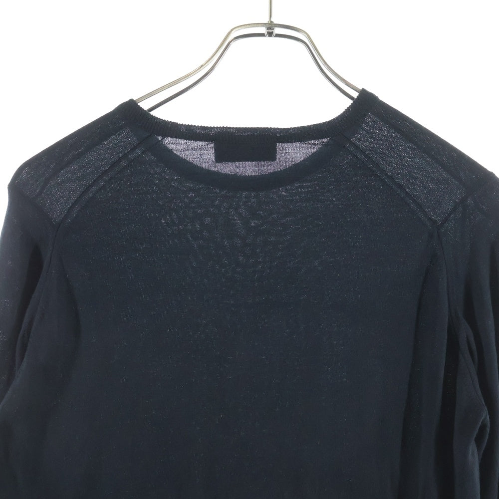 JOHN SMEDLEY(ジョンスメドレー) ウール クルーネック ニットセーター ブラック