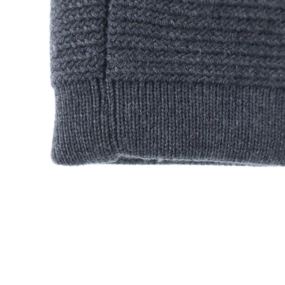 MONCLER(モンクレール) MAGLIA CARDIGAN マリアカーディガン ケーブルニット切替 コットンスウェット ジップアップパーカー グレー 420918409500 80919