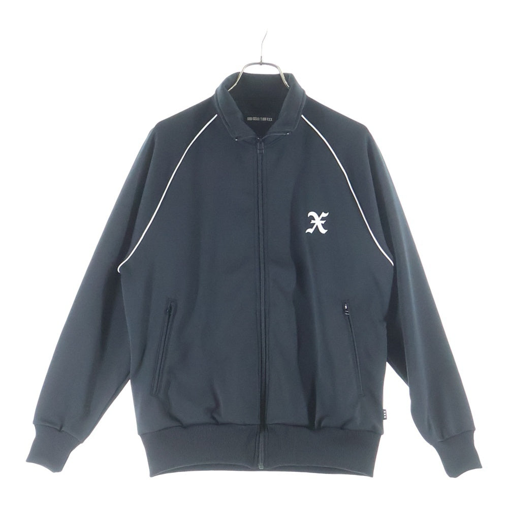 GOD SELECTION XXX(ゴッドセレクショントリプルエックス) 25SS TRACK JACKET ロゴワッペン ジップアップ トラックジャケット ブラック GX-S25-CS-08