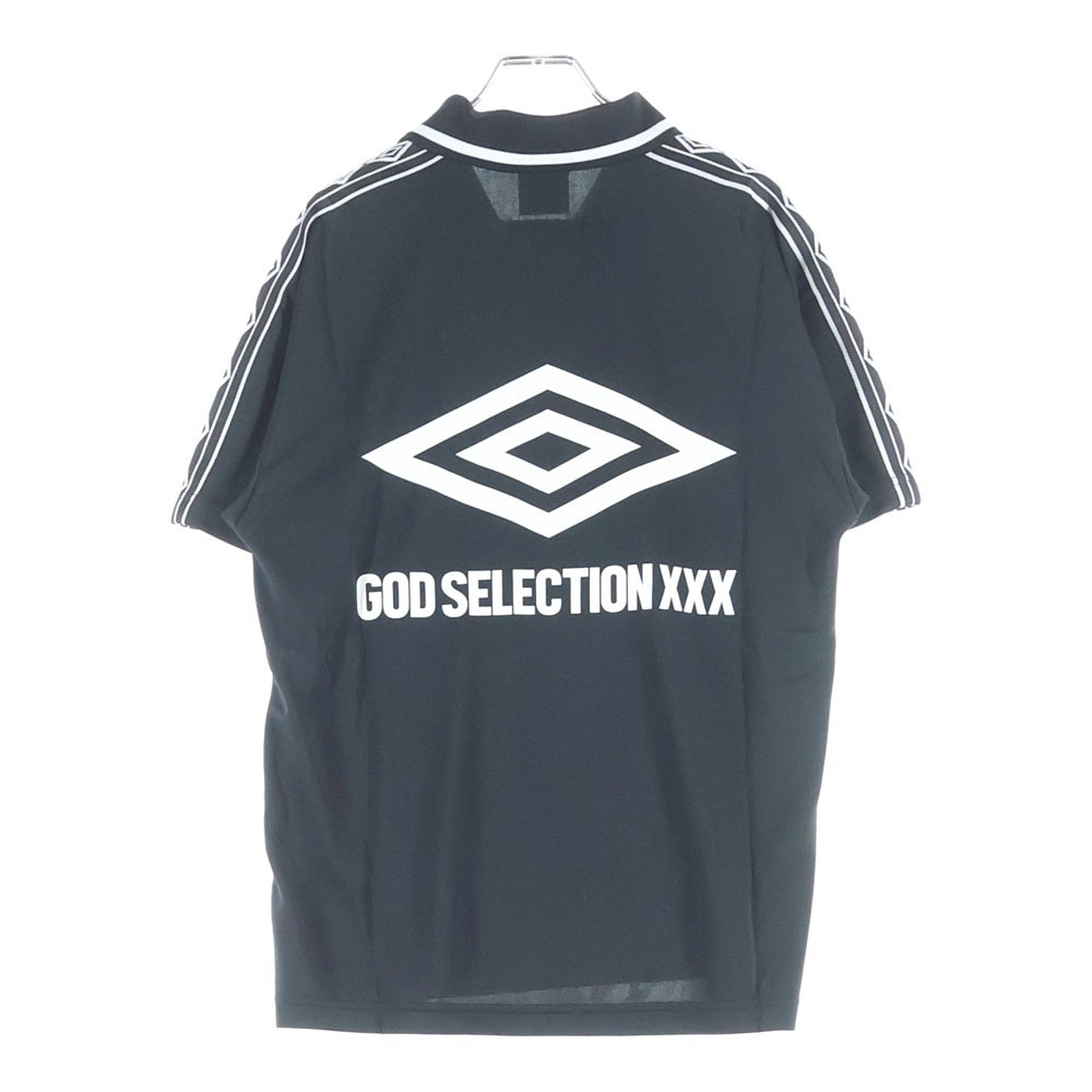 GOD SELECTION XXX(ゴッドセレクショントリプルエックス) ×UMBRO TRIPLE X アンブロ フロントロゴ 半袖ゲームシャツ ブラック GX-A25-UCS-01