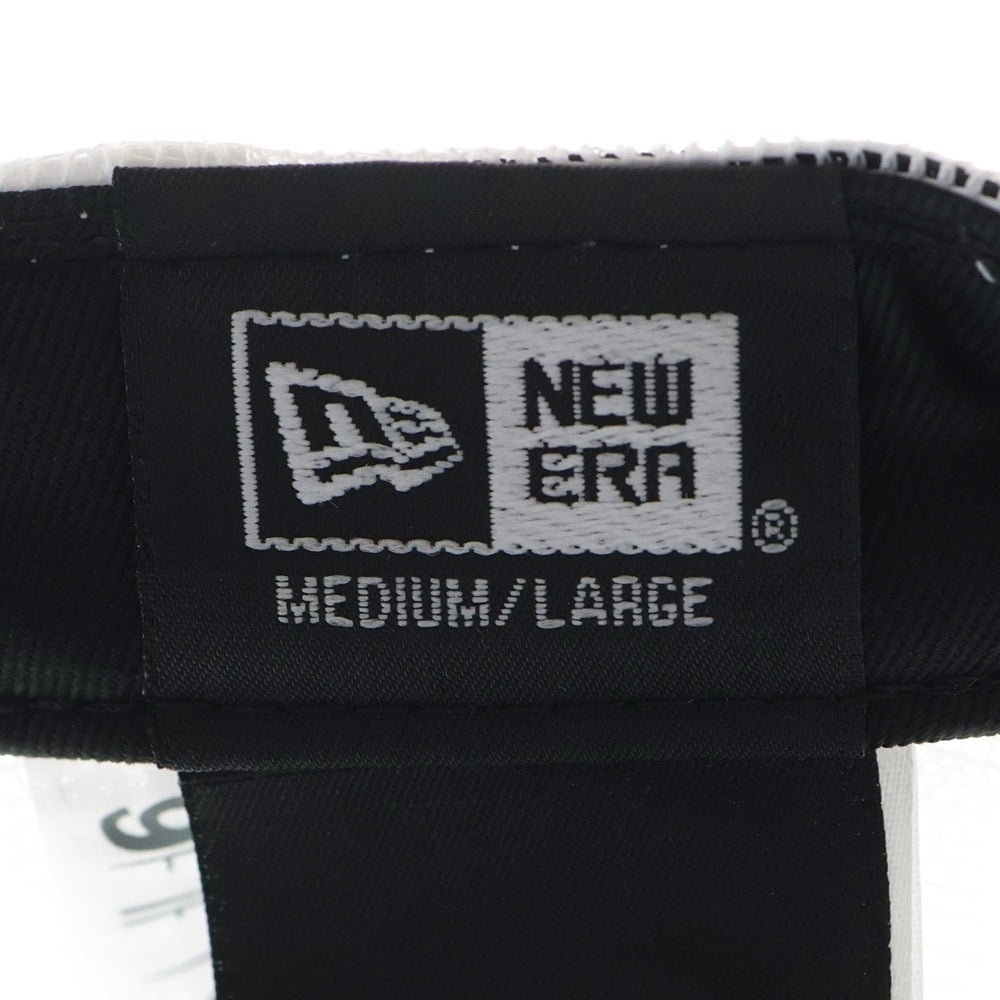 GOD SELECTION XXX(ゴッドセレクショントリプルエックス) 25SS ×NEW ERA ニューエラ フロントロゴ刺繍 6パネル ベースボール メッシュキャップ 帽子 ホワイト GX-S25-HT-02