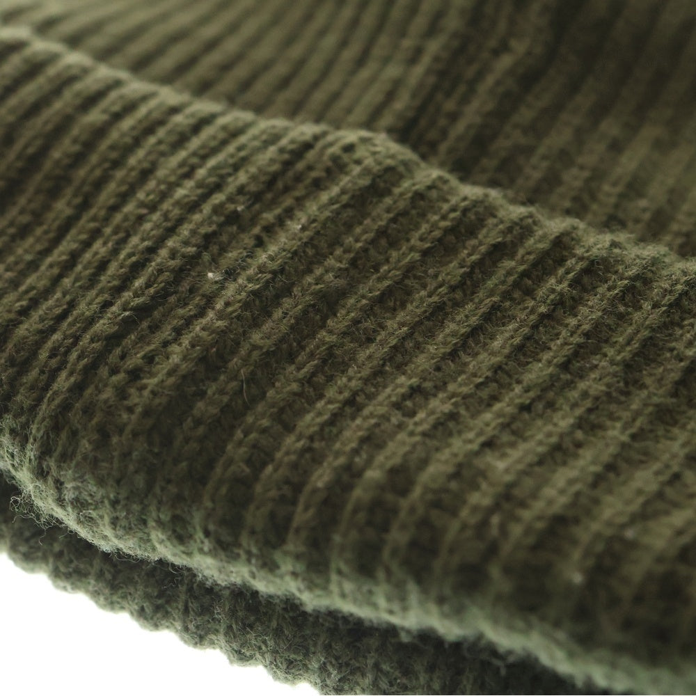 WTAPS(ダブルタップス) ロゴ コットン ビーニー ニットキャップ ニット帽子 カーキ 232MADT-HT01