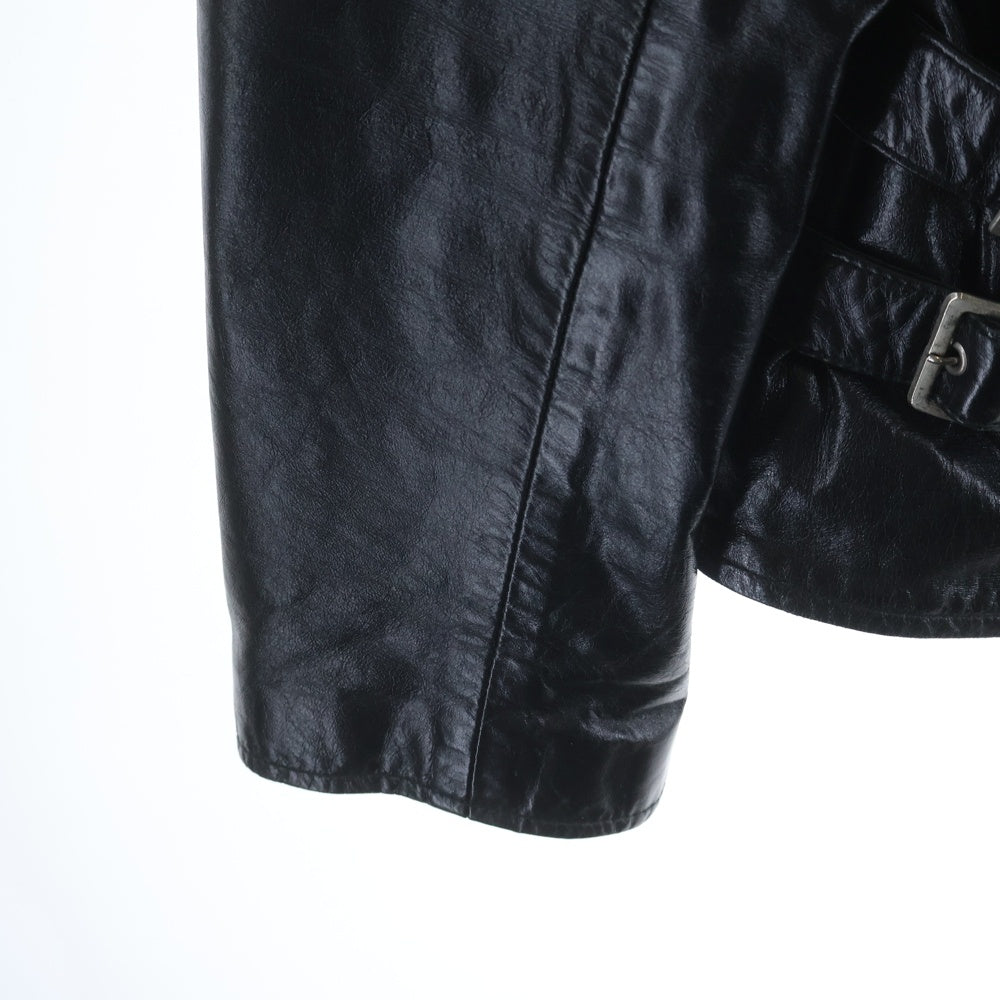 NEIGHBORHOOD(ネイバーフッド) 01AW THUNDERBOLT3 サンダーボルト3 牛革 パデッド ダブルライダース レザージャケット ブラック DCNH-JK-03