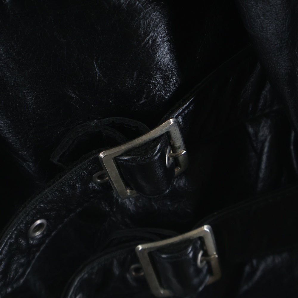 NEIGHBORHOOD(ネイバーフッド) 01AW THUNDERBOLT3 サンダーボルト3 牛革 パデッド ダブルライダース レザージャケット ブラック DCNH-JK-03