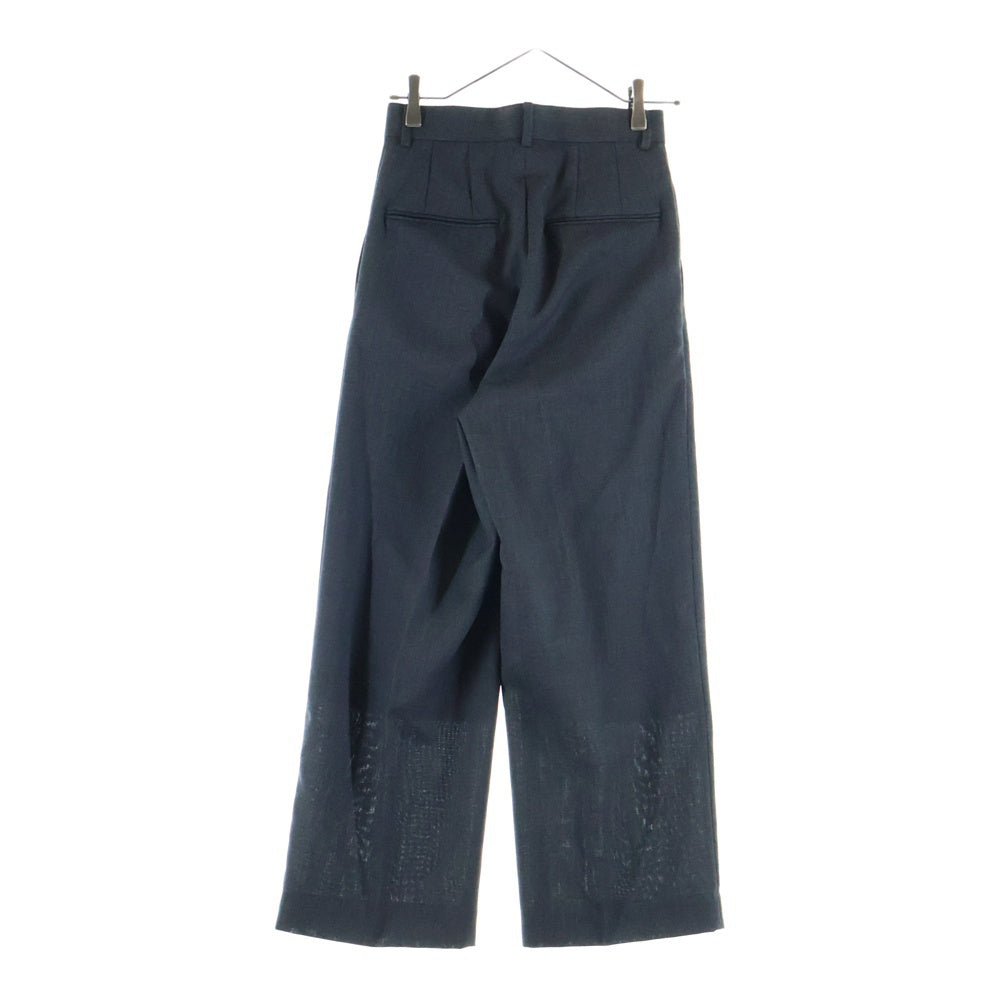 AURALEE(オーラリー) 25SS WOOL KID MOHAIR HOP SACK ONE TUCK SLACKS キッドモヘア ホップサック ジップアップ ワンタック センタープレス スラックス パンツ レディース A25SS05MH