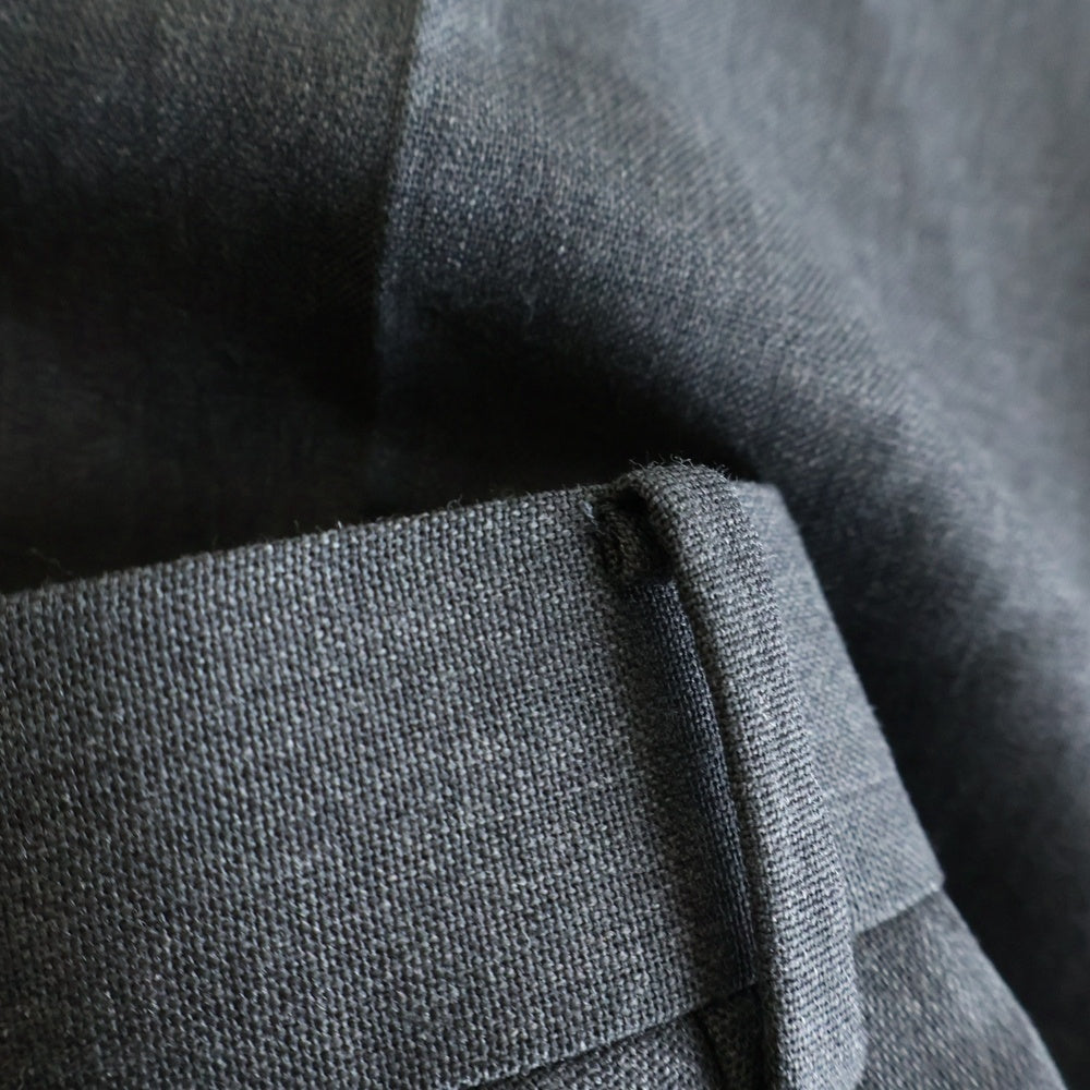 AURALEE(オーラリー) 25SS WOOL KID MOHAIR HOP SACK ONE TUCK SLACKS キッドモヘア ホップサック ジップアップ ワンタック センタープレス スラックス パンツ レディース A25SS05MH