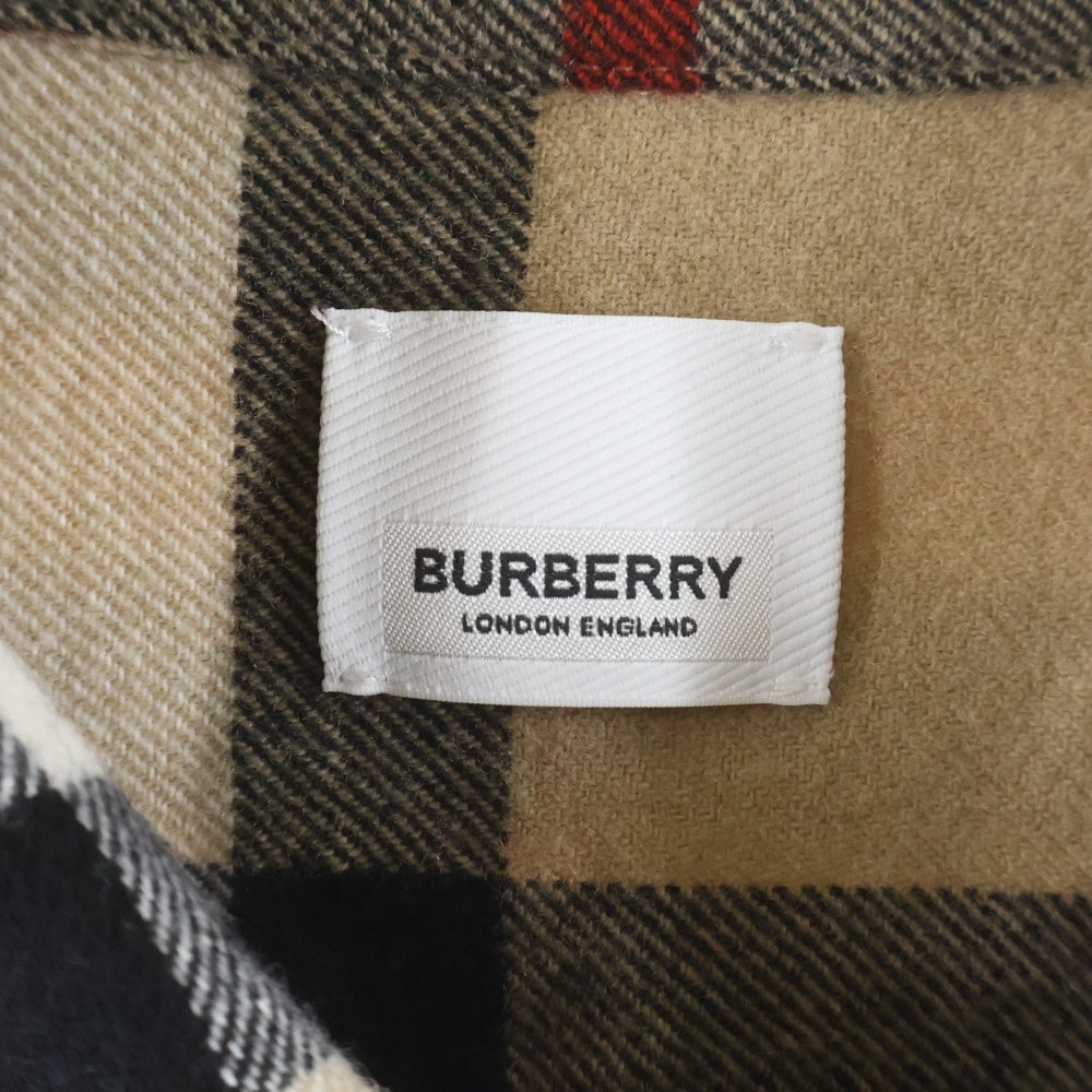 BURBERRY(バーバリー) 22AW VINTAGE CHECK BUTTON FRONT SHIRT ノバチェック柄 ボタンフロント ダブルポケット ウール 長袖シャツ ブラウン 8058584