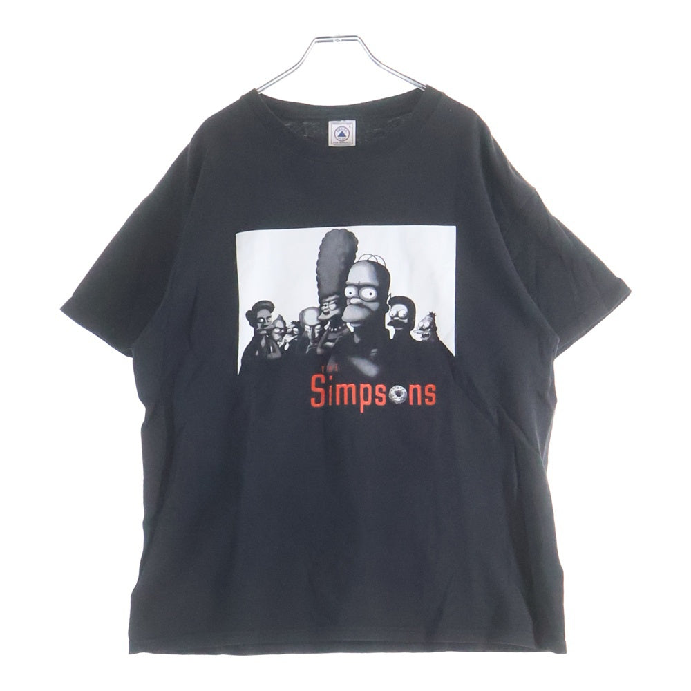 VINTAGE(ヴィンテージ) THE SIMPSONS The Sopranos PARODY DELTA ザシンプソンズ ザソプラノズ パロディアニメーション クルーネック半袖カットソーTシャツ ブラック