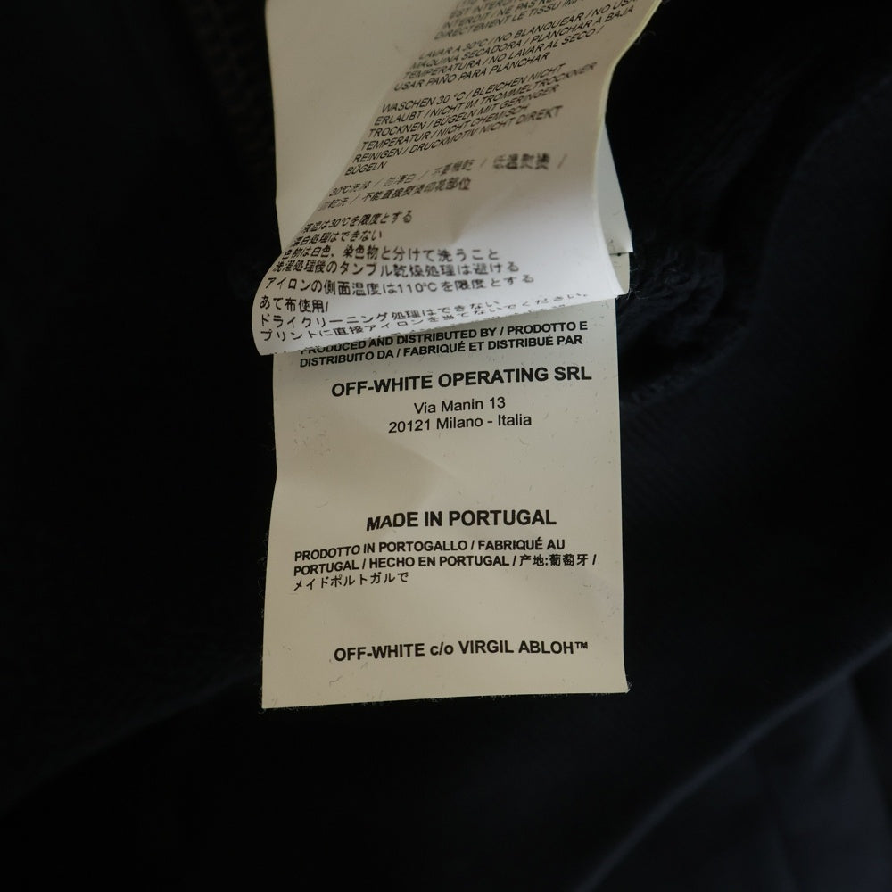 OFF-WHITE(オフホワイト) 18SS ラバーロゴパッチ ジップアップパーカー フーディー ブラック OMBB030S 18003 108