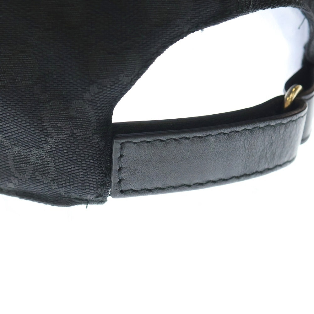 GUCCI(グッチ) GGキャンバス シェリーライン キャップ 帽子 ブラック 200035-601491