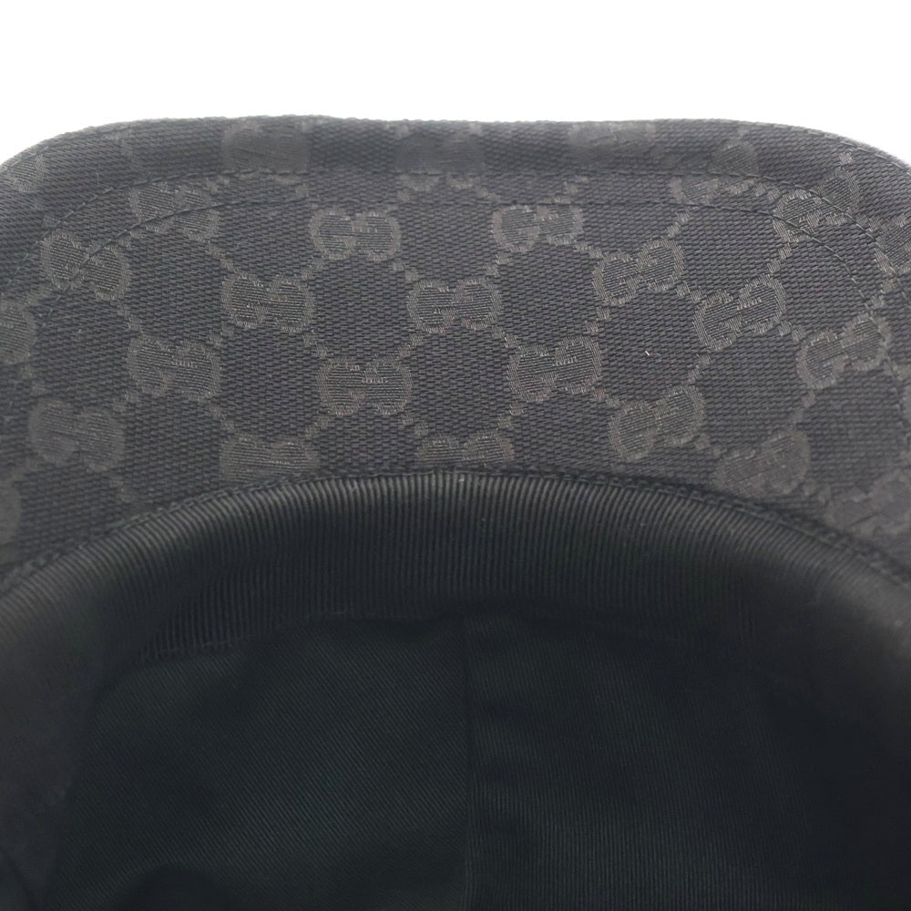 GUCCI(グッチ) GGキャンバス シェリーライン キャップ 帽子 ブラック 200035-601491