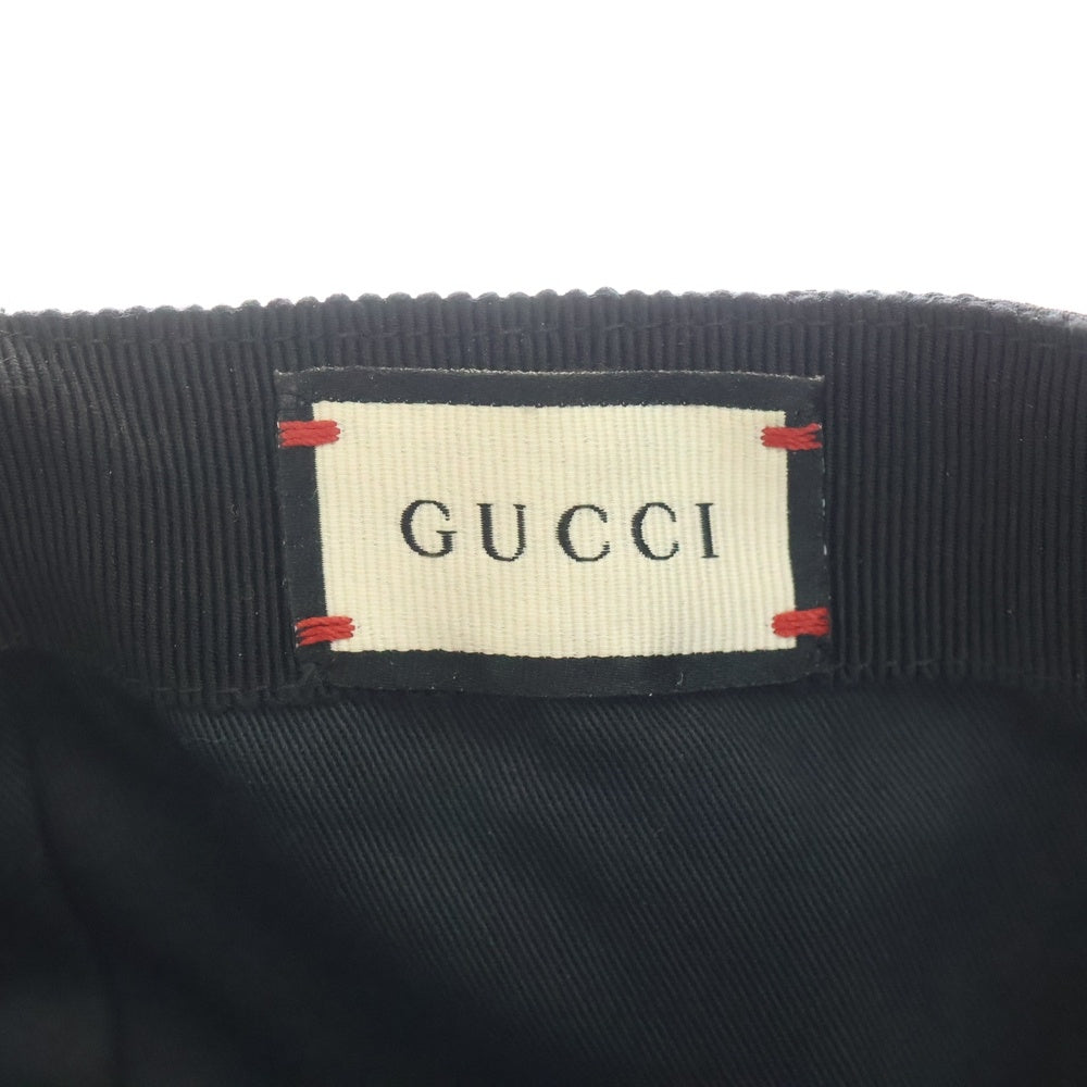 GUCCI(グッチ) GGキャンバス シェリーライン キャップ 帽子 ブラック 200035-601491
