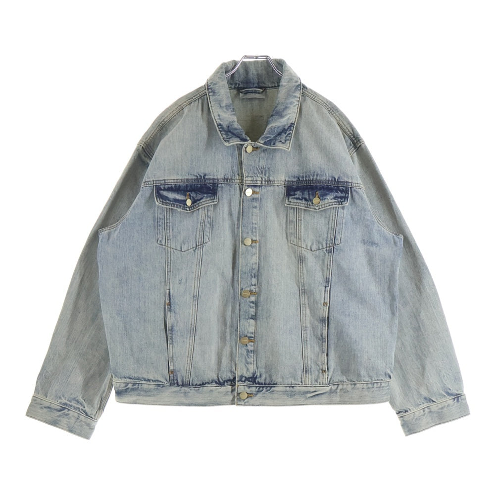FEAR OF GOD ESSENTIALS(フィアオブゴッド エッセンシャルズ) DENIM TRUCKER JACKET ダメージ加工 デニム トラッカー ジャケット ライトインディゴ 202BT202030F