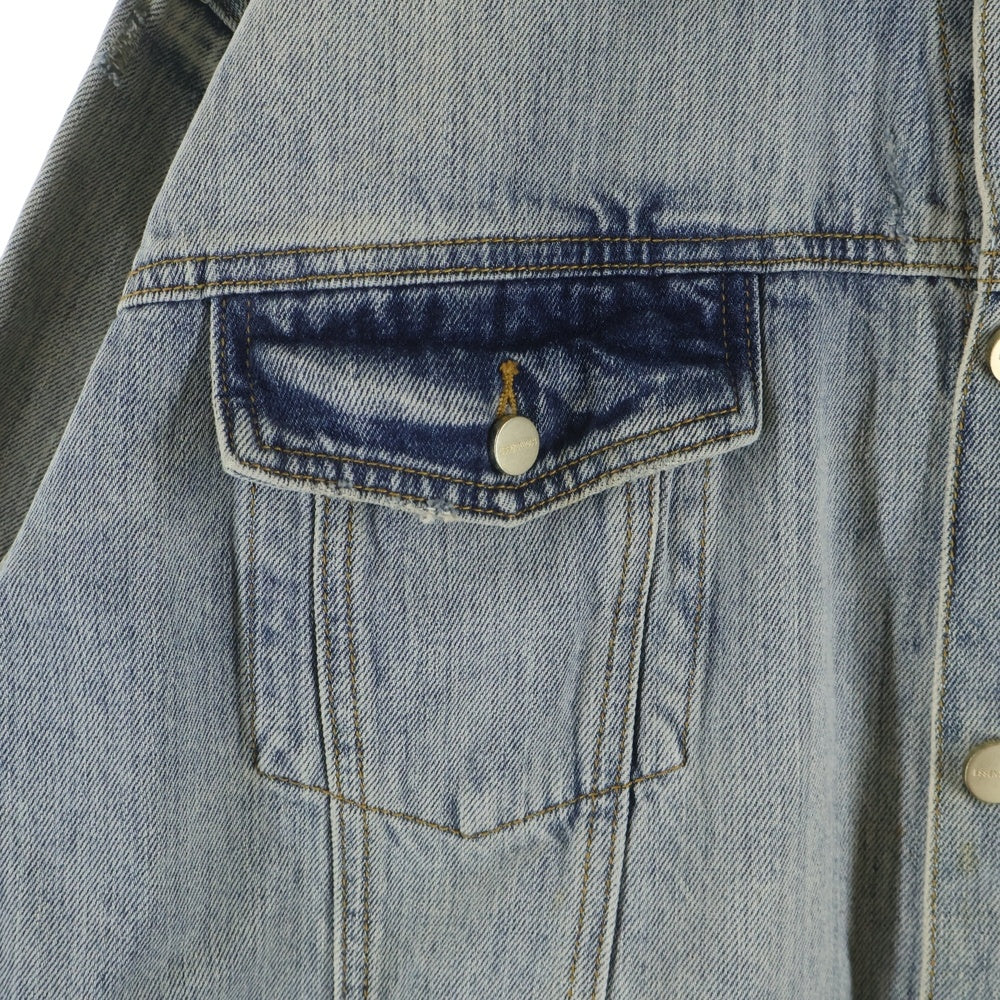 FEAR OF GOD ESSENTIALS(フィアオブゴッド エッセンシャルズ) DENIM TRUCKER JACKET ダメージ加工 デニム トラッカー ジャケット ライトインディゴ 202BT202030F
