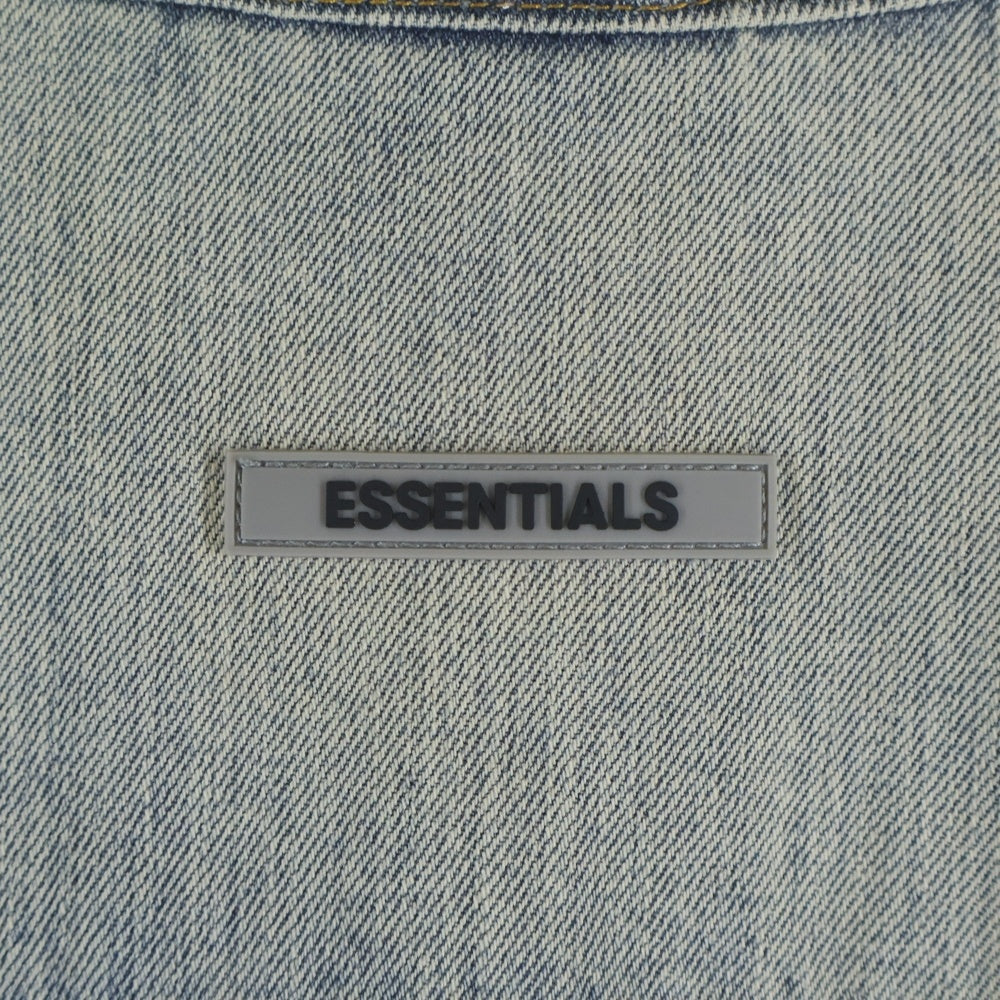 FEAR OF GOD ESSENTIALS(フィアオブゴッド エッセンシャルズ) DENIM TRUCKER JACKET ダメージ加工 デニム トラッカー ジャケット ライトインディゴ 202BT202030F