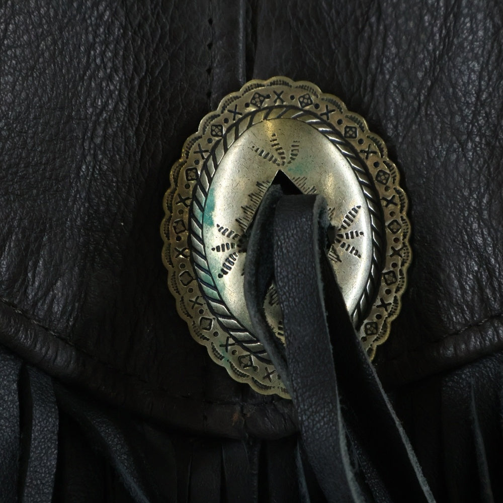 HARLEY DAVIDSON(ハーレーダビッドソン) 裏地ペイズリー柄 フリンジ付き ダブルライダース レザージャケット ブラウン