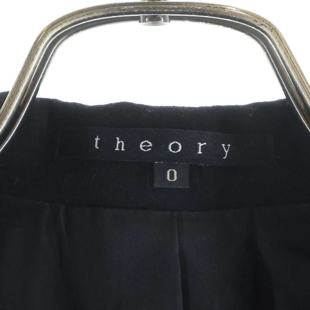theory(セオリー) ピークドラペル テーラードジャケット ブラック レディース 323153