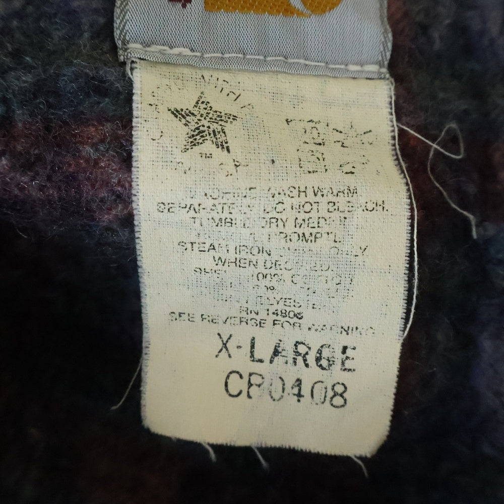 CARHARTT(カーハート) 80-90S VINTAGE ヴィンテージ 裏地ブランケット アメリカ製 デニムチョアコート ジャケット インディゴ CB0408