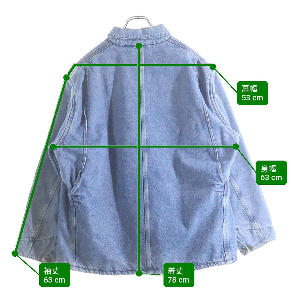CARHARTT(カーハート) 80-90S VINTAGE ヴィンテージ 裏地ブランケット アメリカ製 デニムチョアコート ジャケット インディゴ CB0408